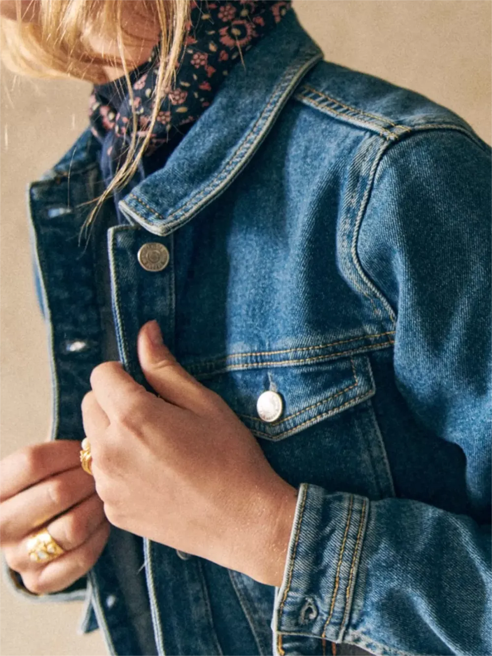 Buttoned Front Closure Jacket