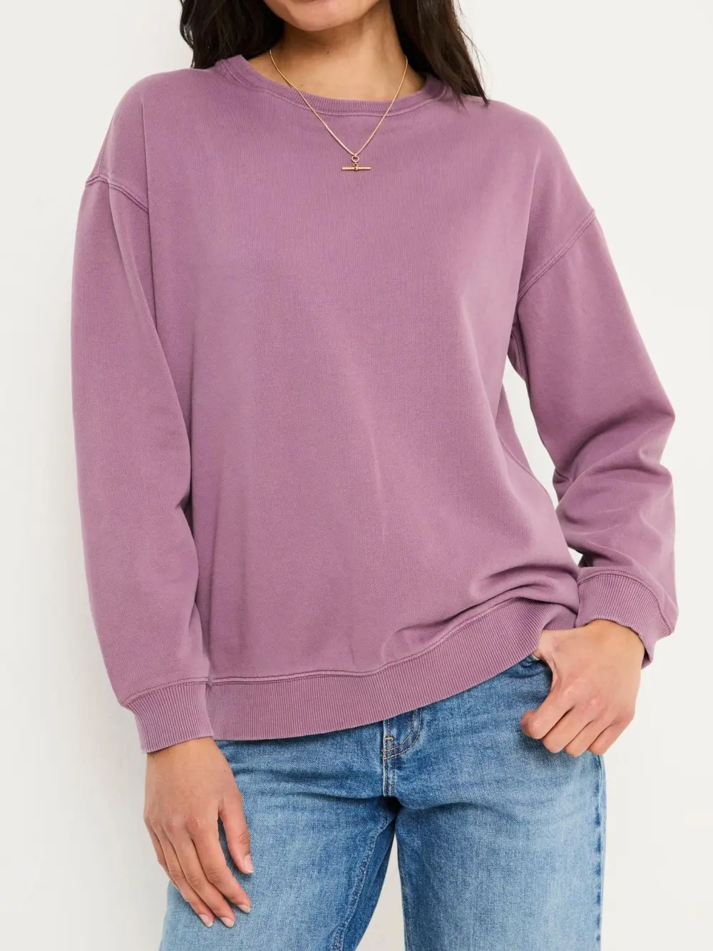 Georgia Dusky Purple Crew Sweatshirt