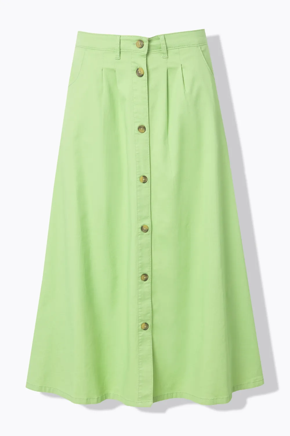 Button Style Placket Skirt