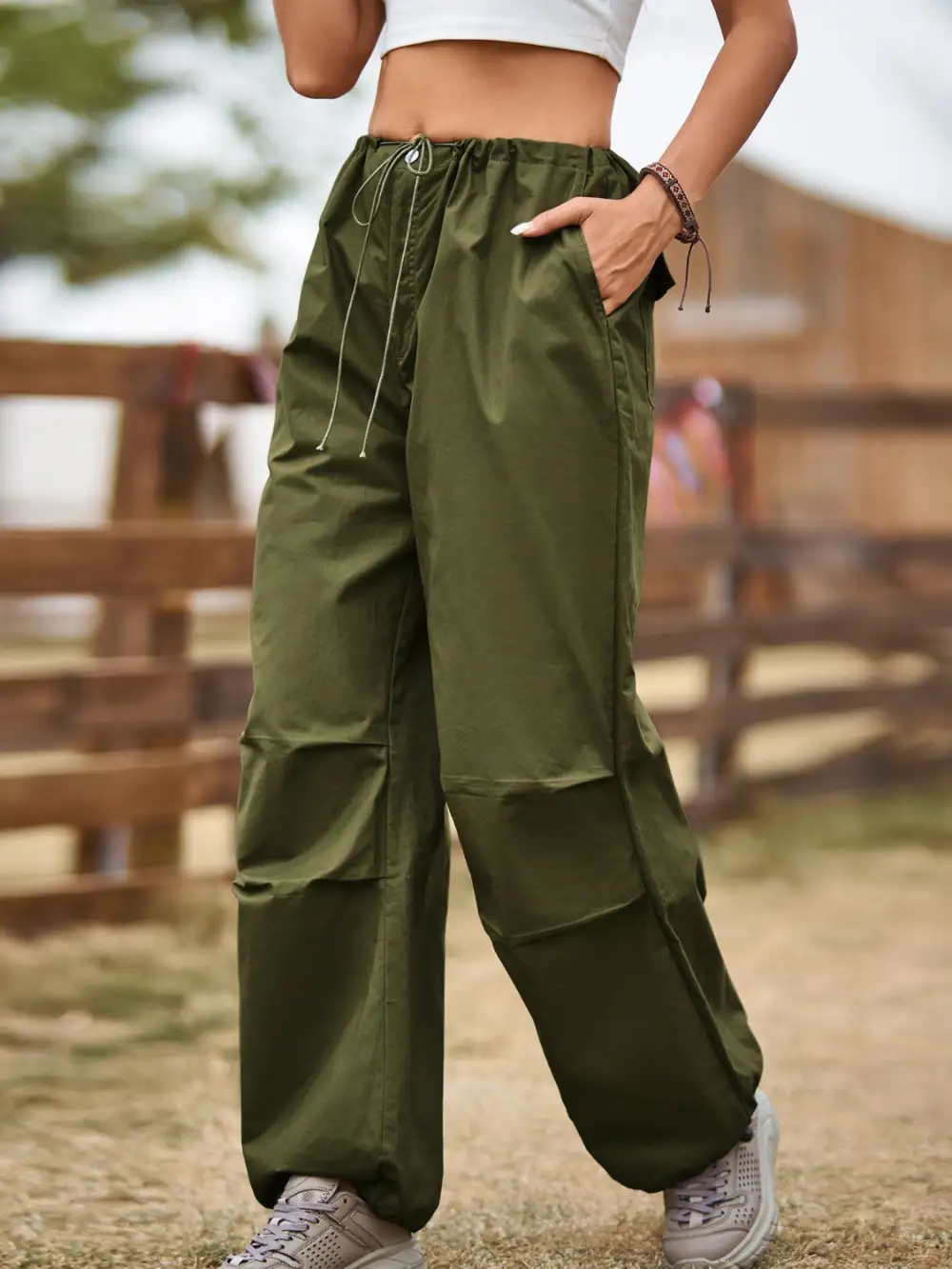 Drawstring Joggers With Pockets