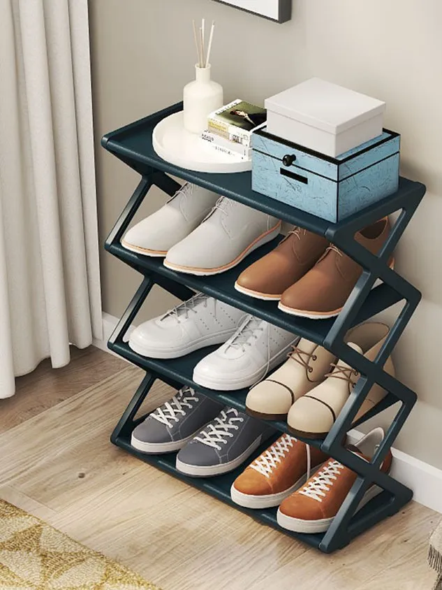 X-Shaped Fabric Dustproof Shoe Rack