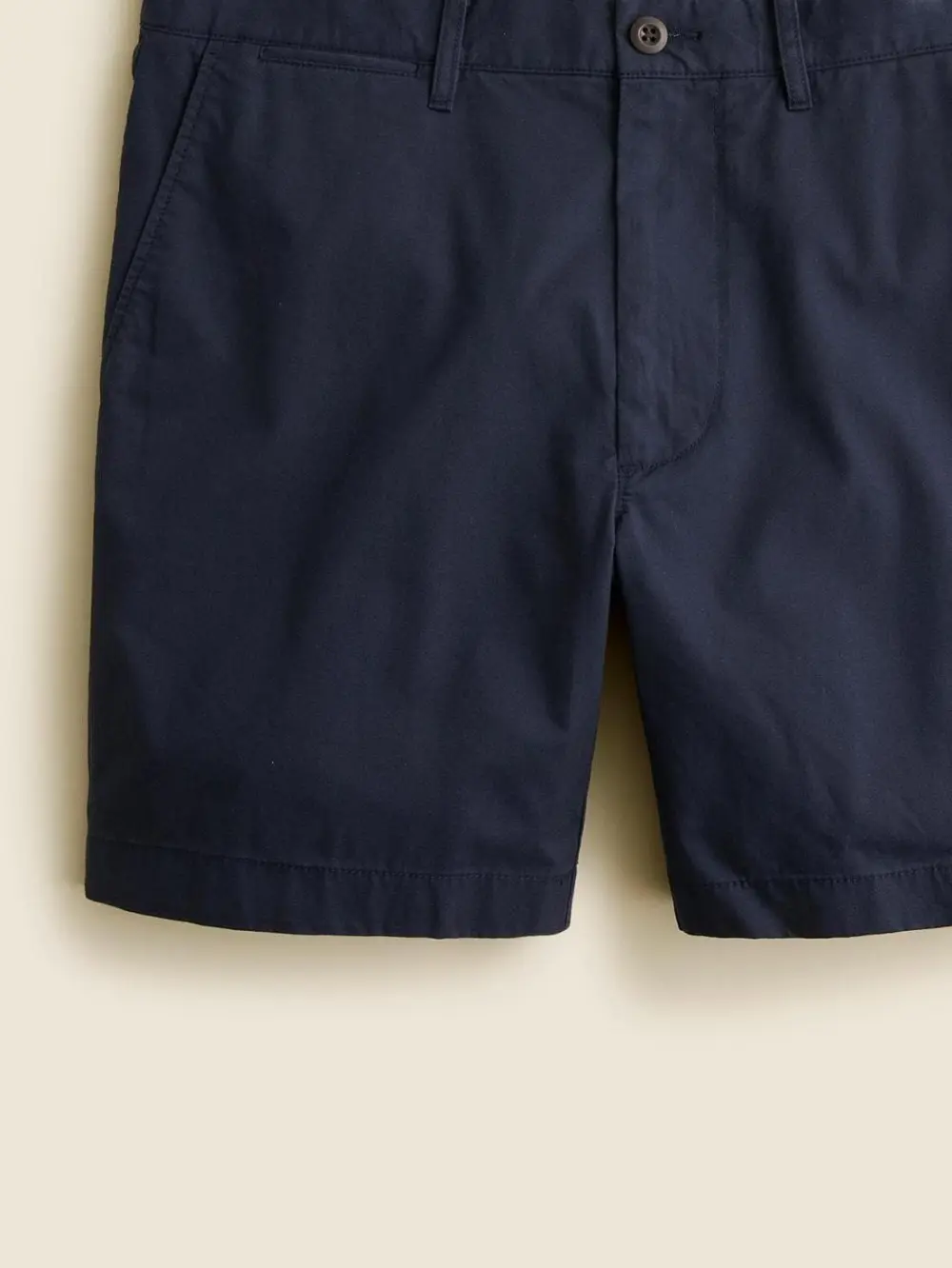 Navy Blue Flat Front Tailored Shorts