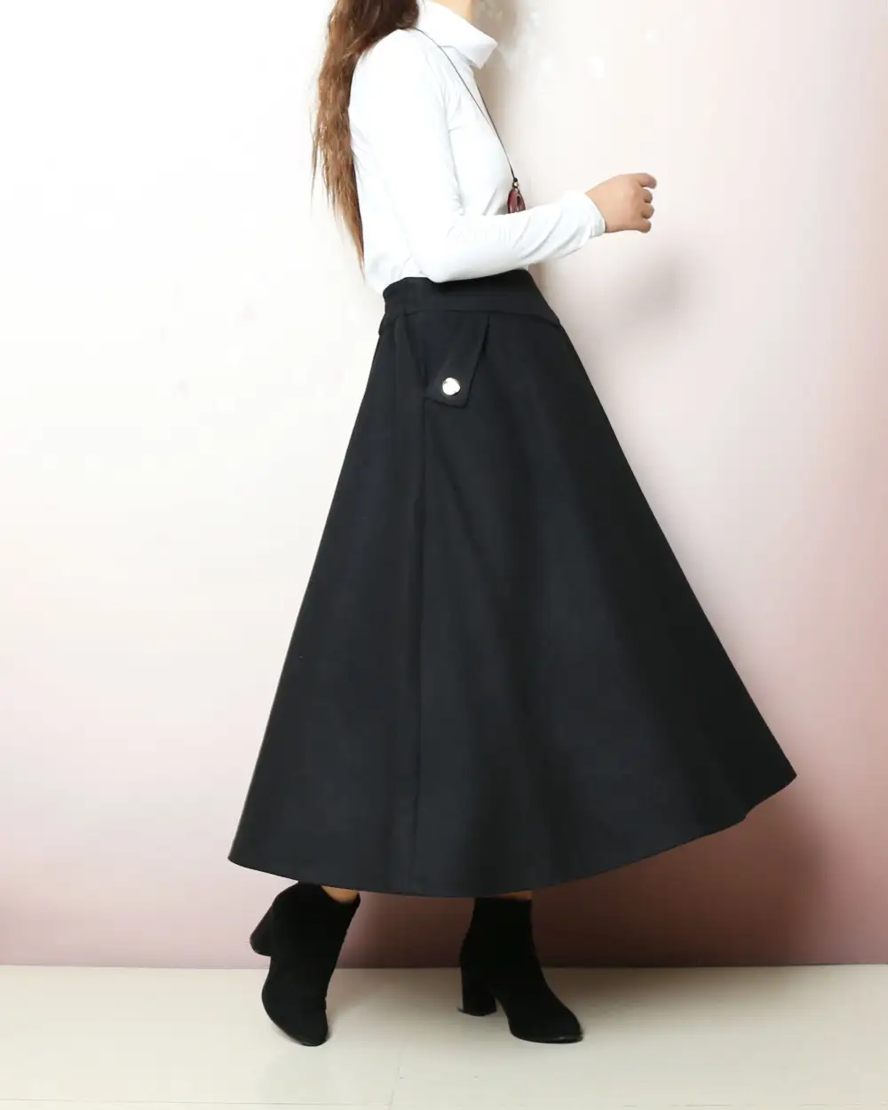 Wool Maxi Skirt