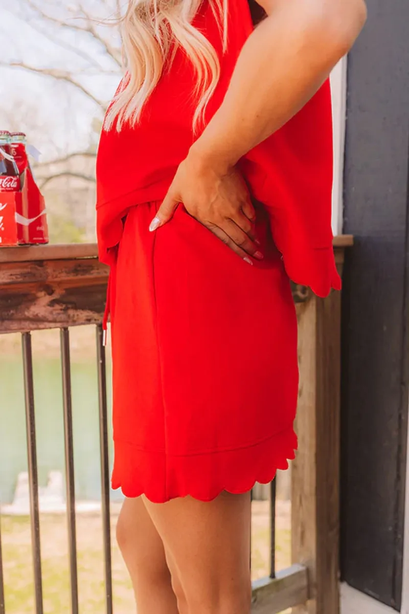 Casual Elastic Waist Commuter Style Skirt