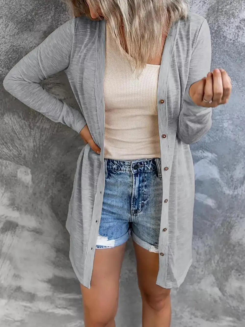Lightweight Button Down Cardigan