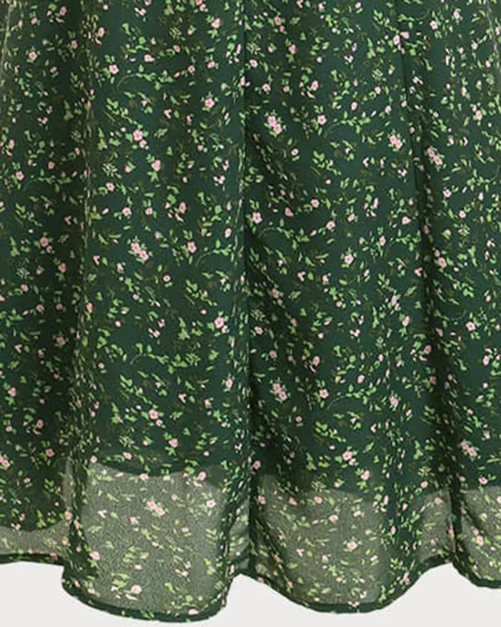 Floral Print Green Dress