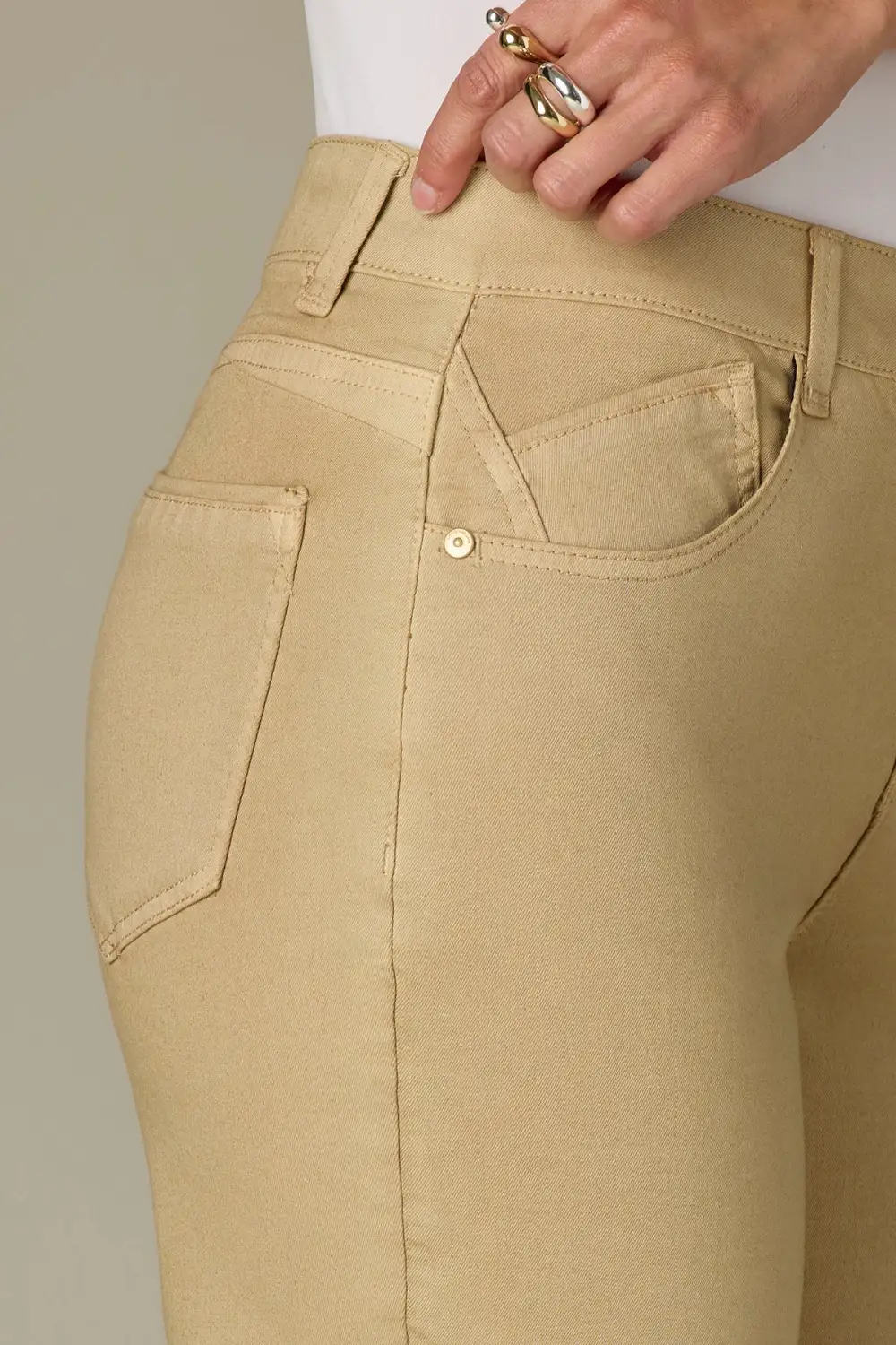 Mid Rise Stretch Twill Shorts
