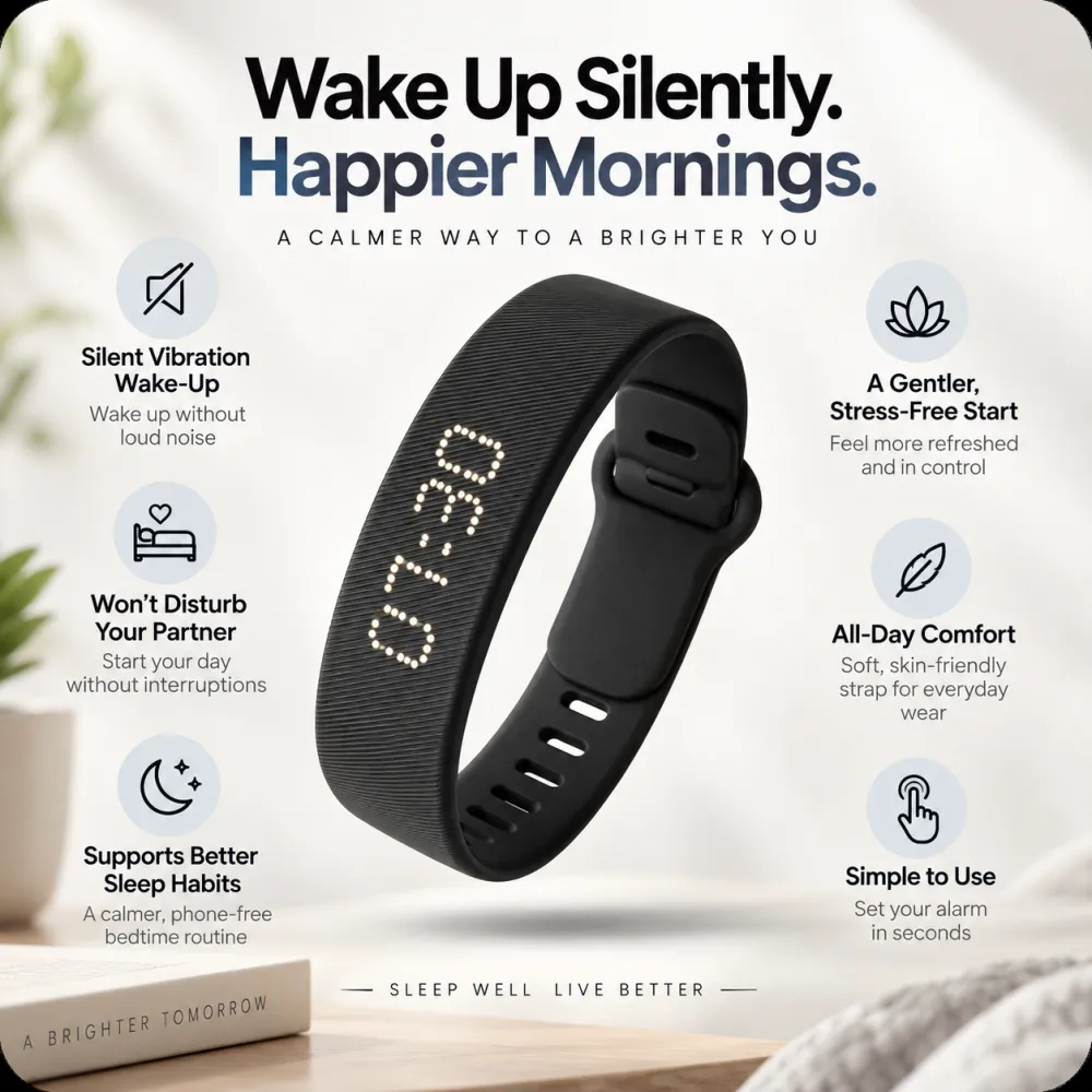 Silent Vibrating Wrist Alarm –   Quiet Wake-Up Without Phone   Noise