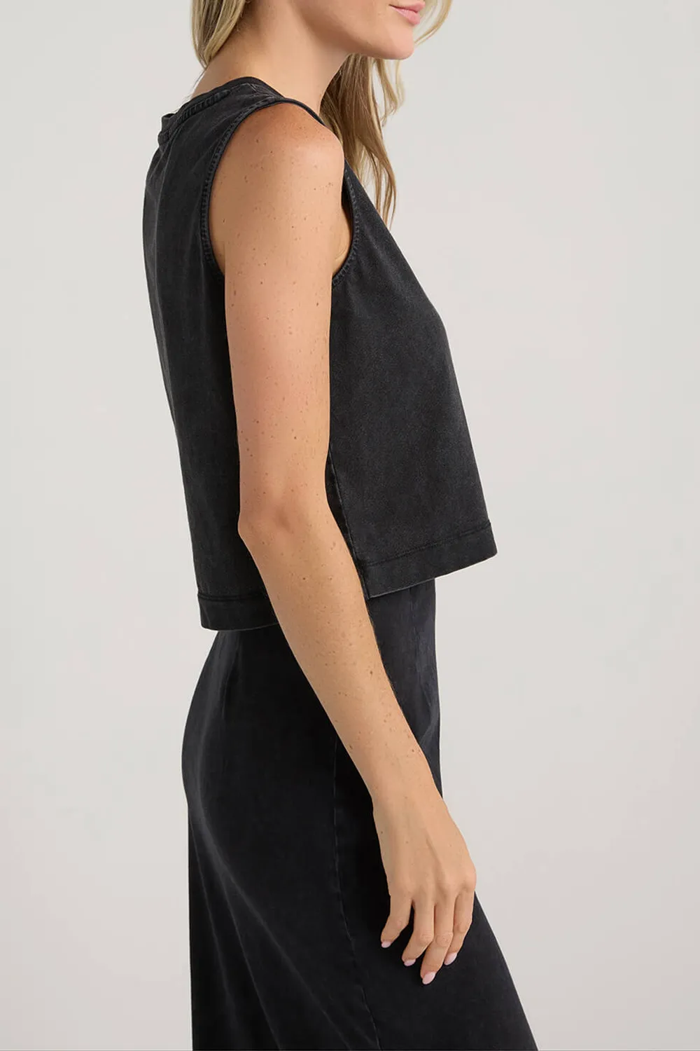 Z Supply Sloane Jersey Muscle Tank - cocoa berry