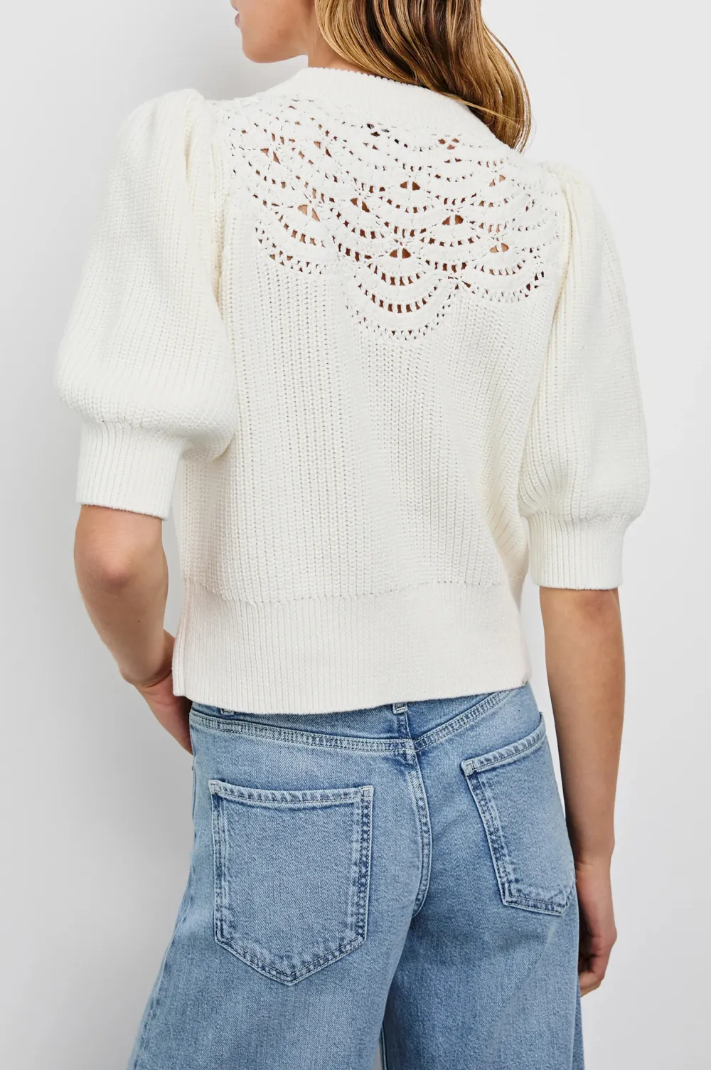 Crochet Round-Neck Women's Top