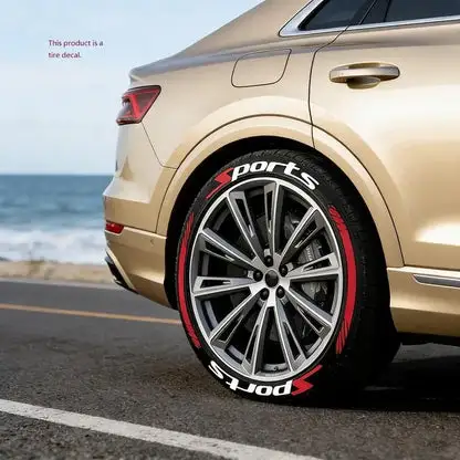 4PCS 3D Tire LetteringStickers - Thickened WheelSidewall Decals for Cars &Motorcycles