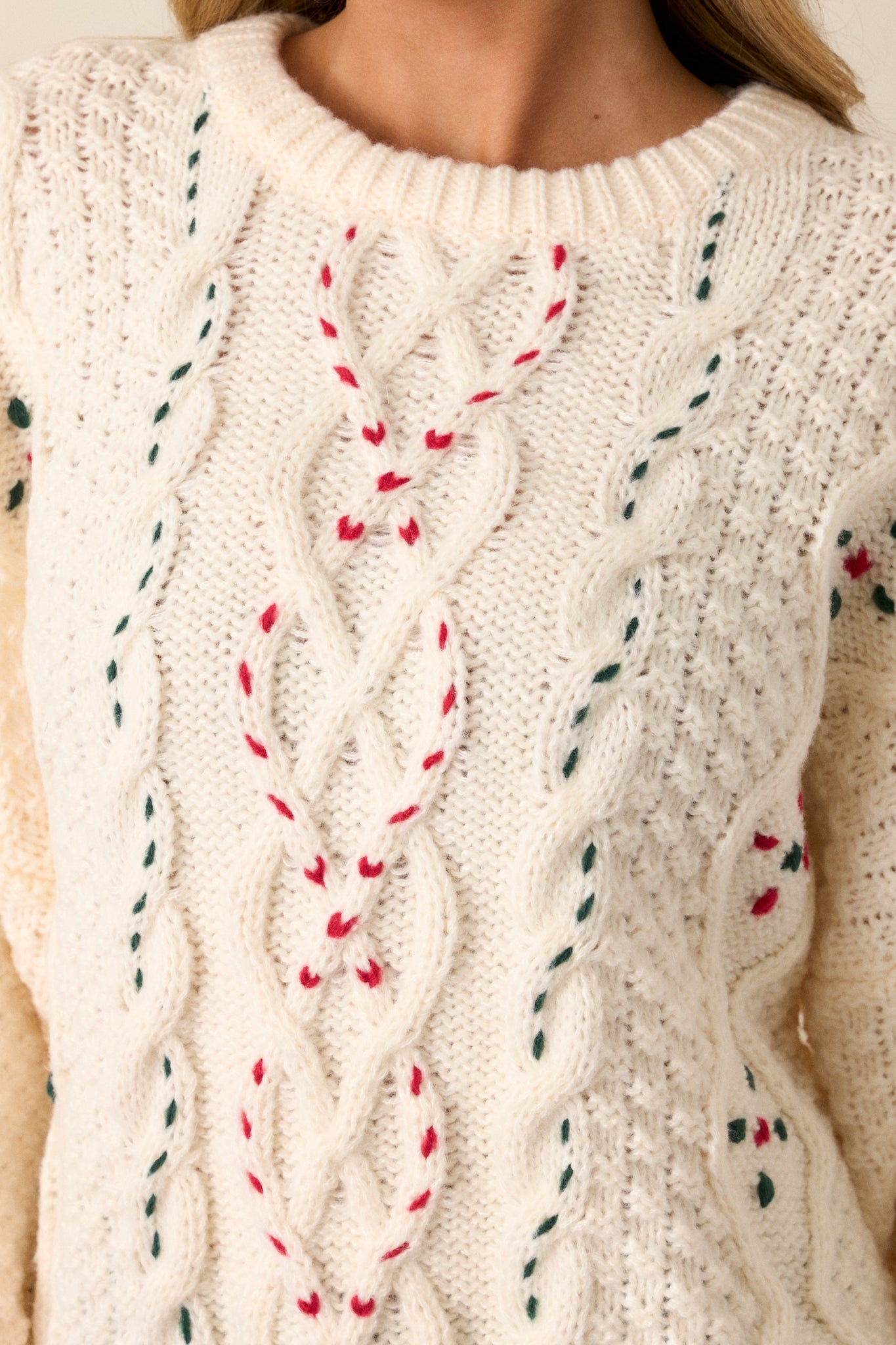 Totally Smitten Ivory Knit Sweater Top