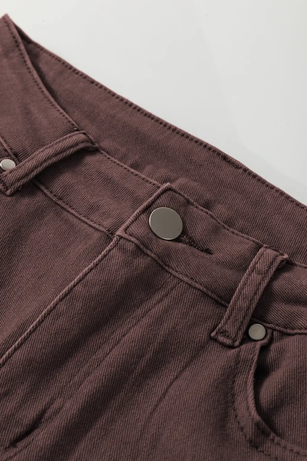 Loose High Waist Straight Solid Jeans