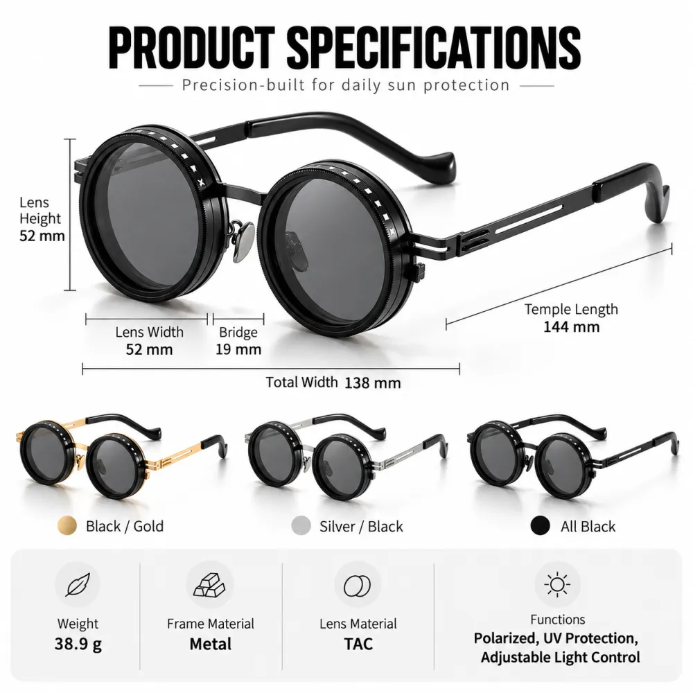 Adjustable Dimming Sunglasses