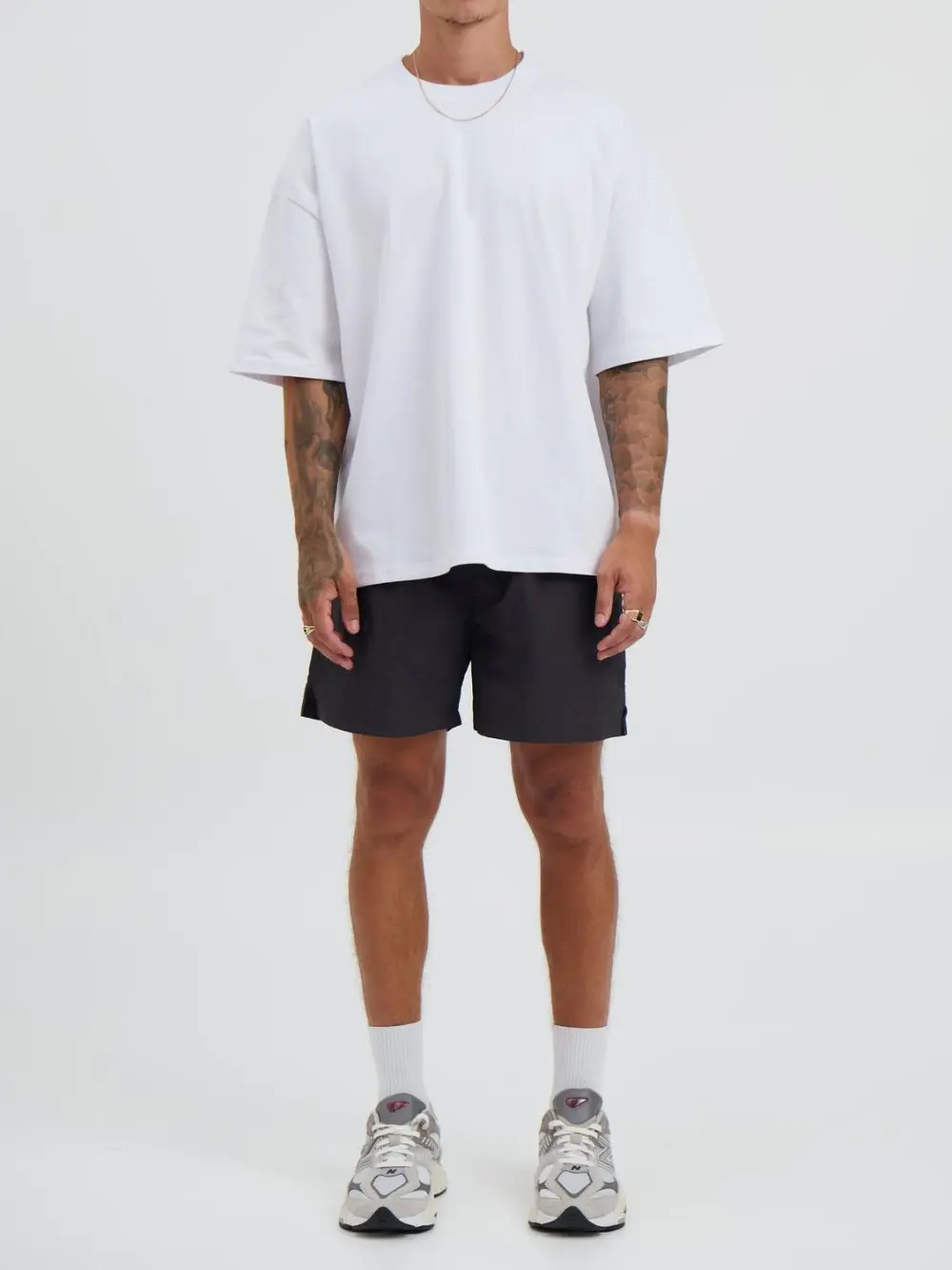 Casual And Daily Simple  Black Shorts