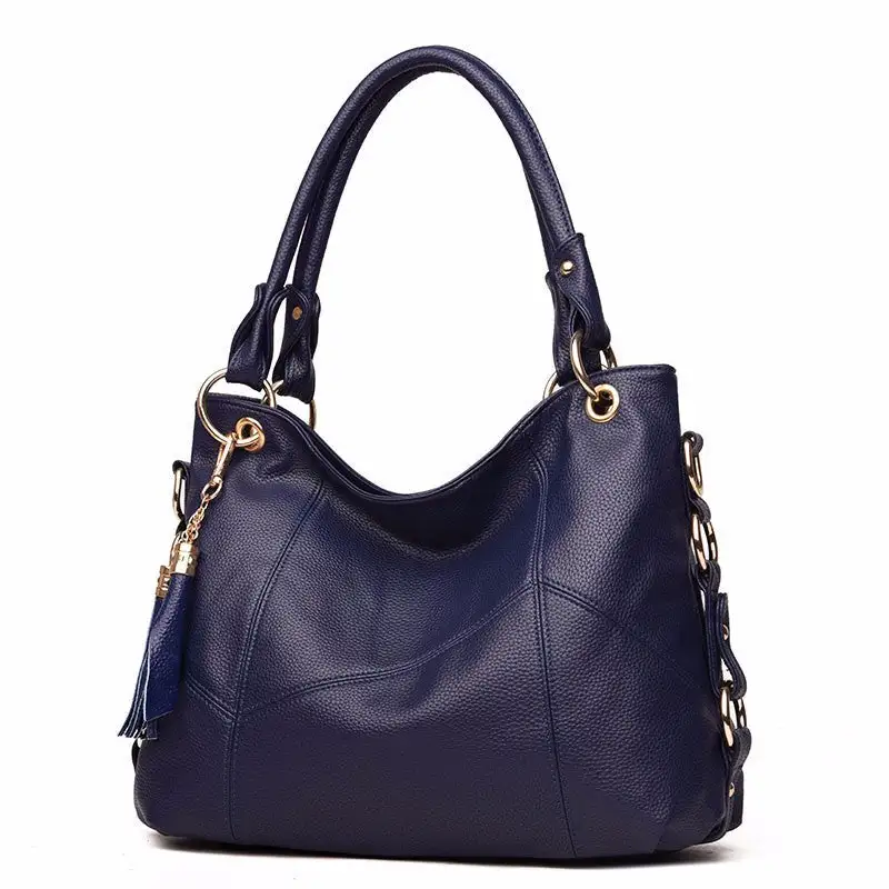 Commuter Roomy Textured Tassel Tote Bag