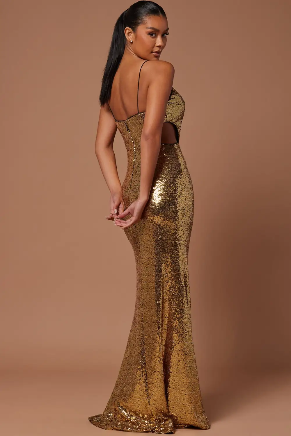 Winnie Sequin Gown - Gold