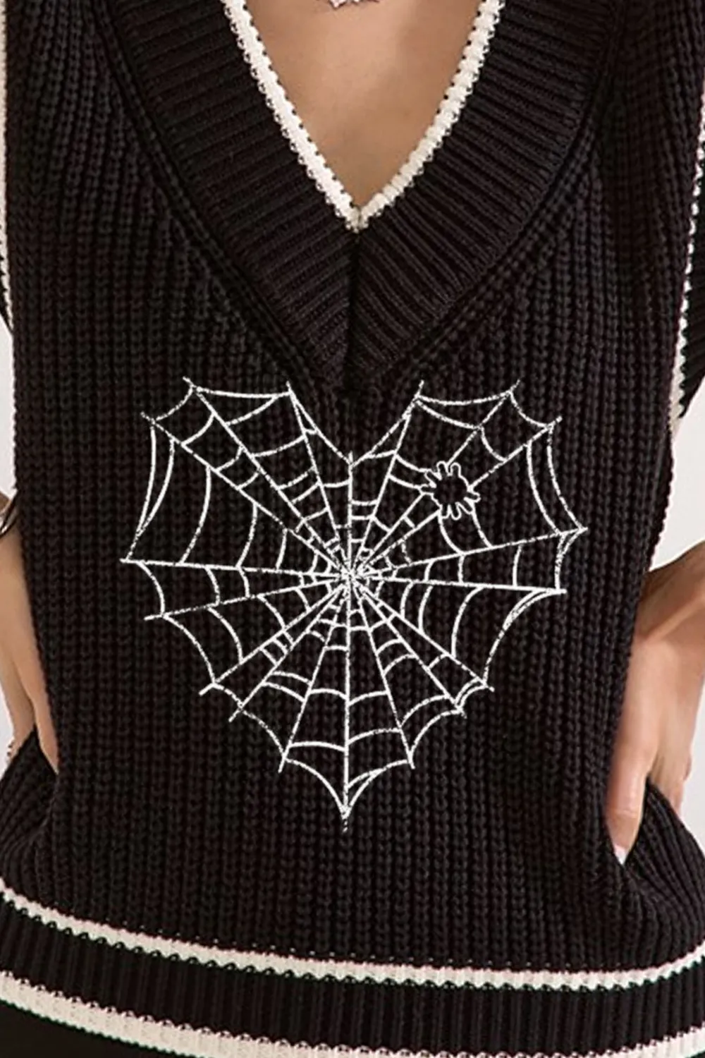 Emily V Neck Sweater Tank Top