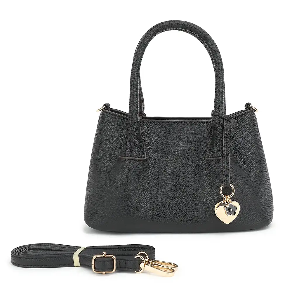 Charm Detail Satchel Bag