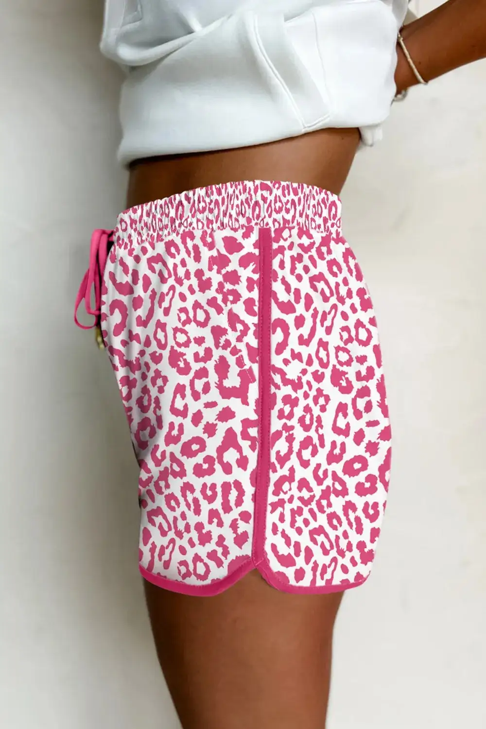 Leopard Drawstring Shorts