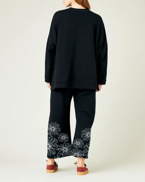 BLACK JERSEY TROUSERS