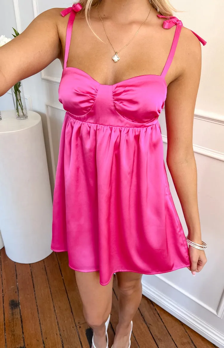 Babydoll Satin Hot Mini Dress