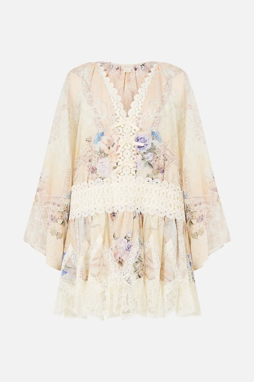 Relaxed Short Dress with Dropped Waist