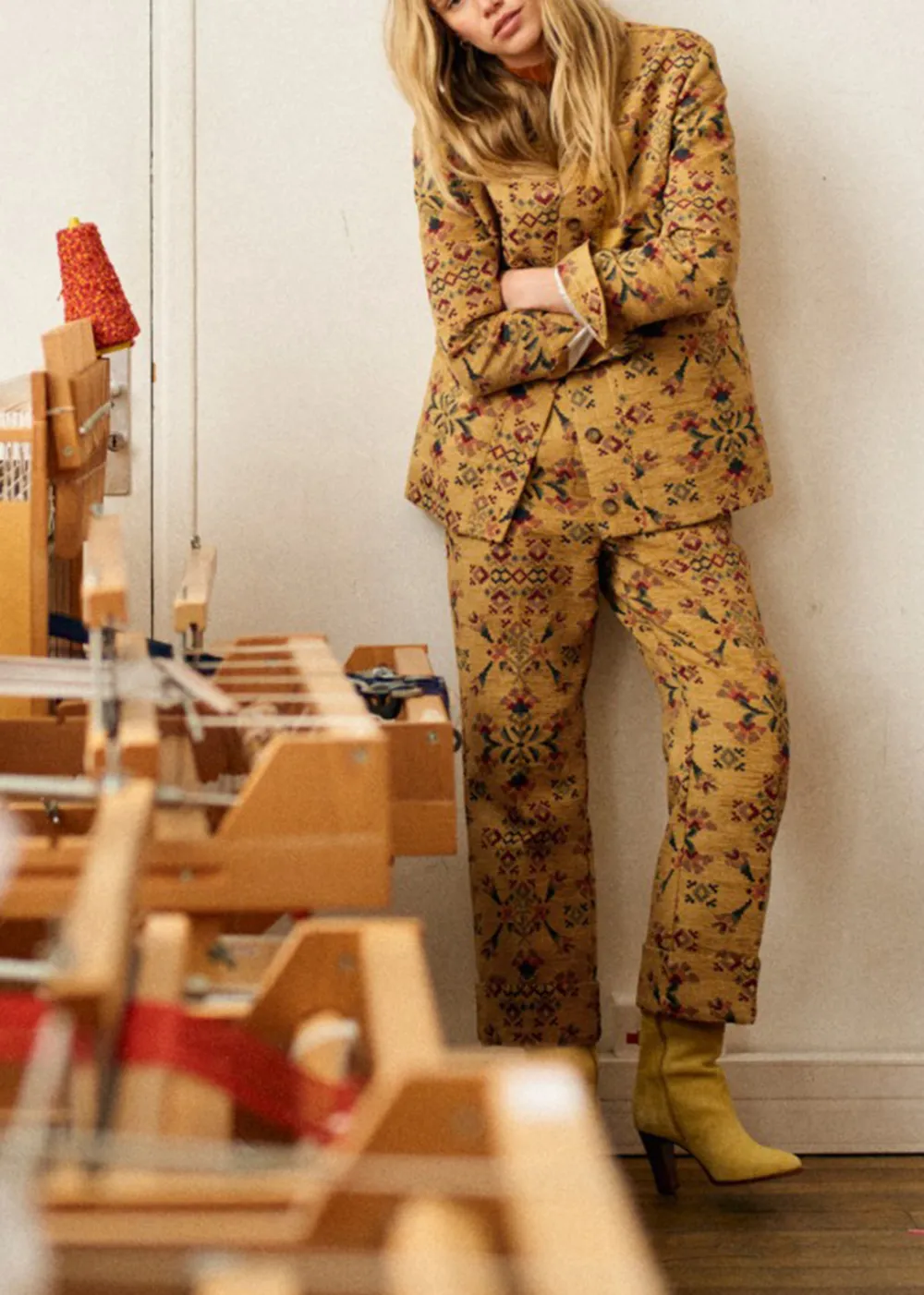 Oversized Jacquard Jacket