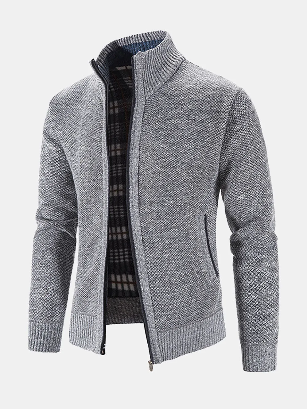 Man Zip Up Cardigan