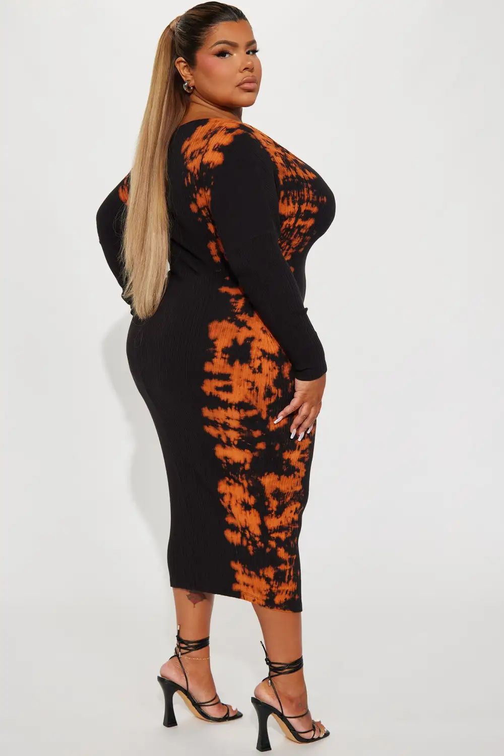 Kendra Midi Dress - Black/combo