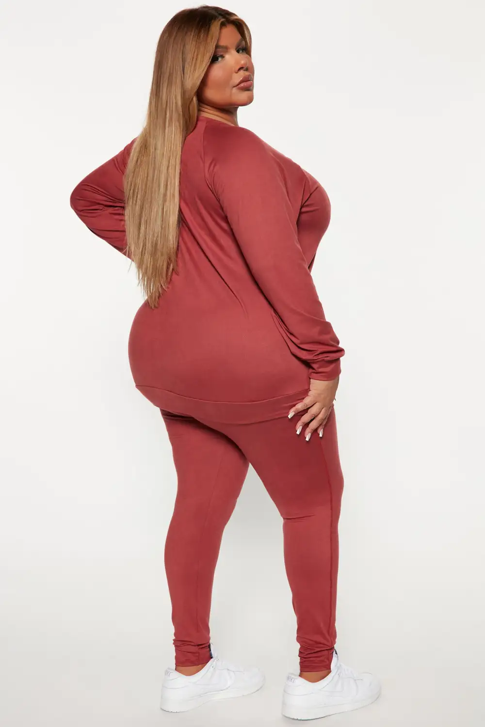 Kick Back Legging Set - Marsala