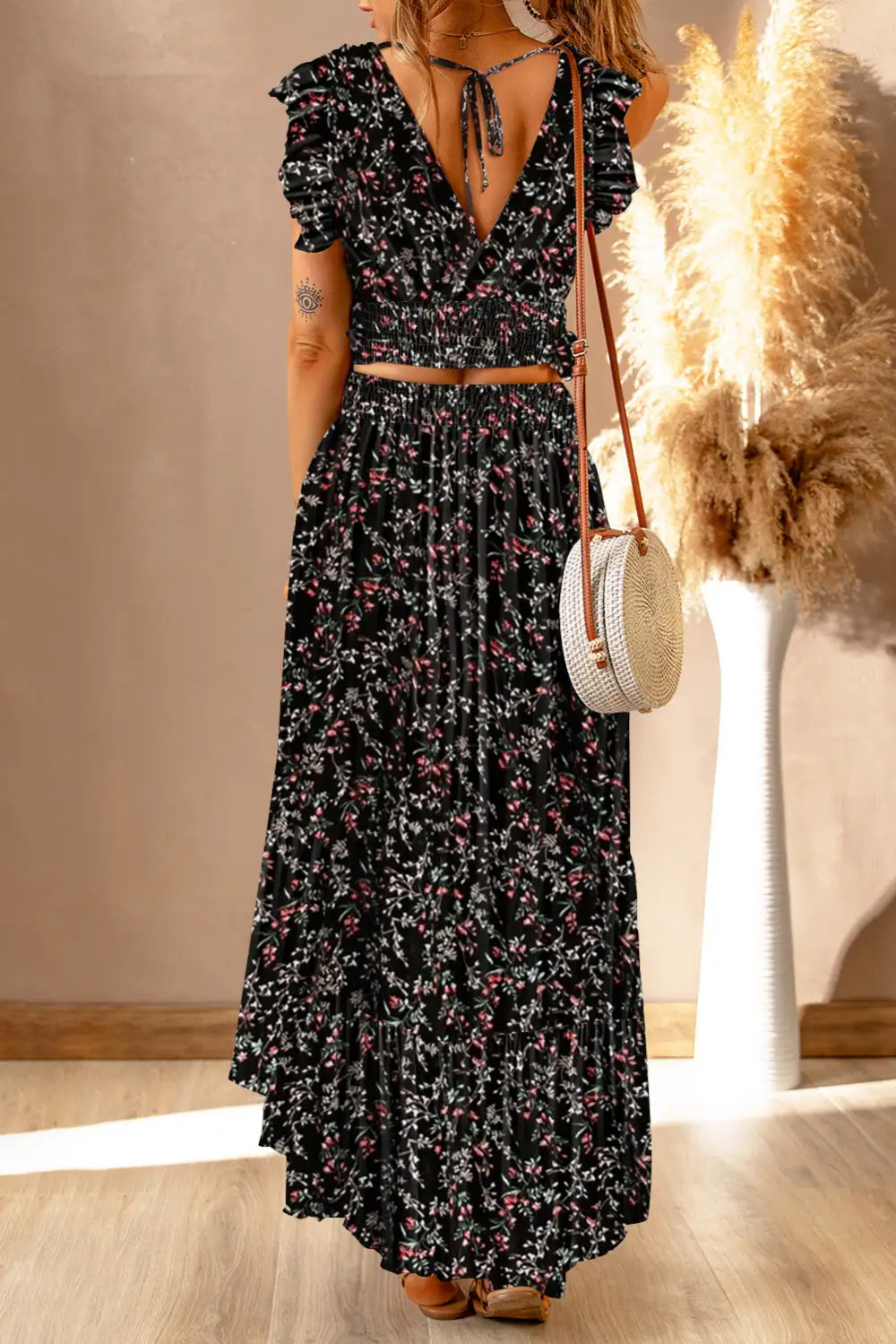 Maxi Floral Ruffle Set