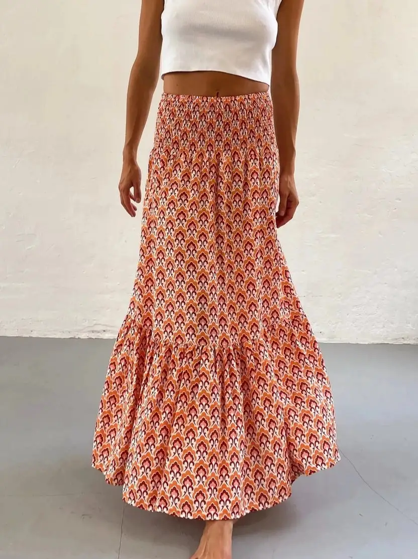 Roomy Easy Waist Casual Skirt