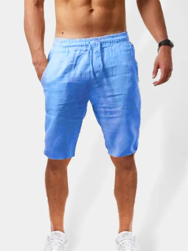 Relaxed Linen Blend Breathable Shorts