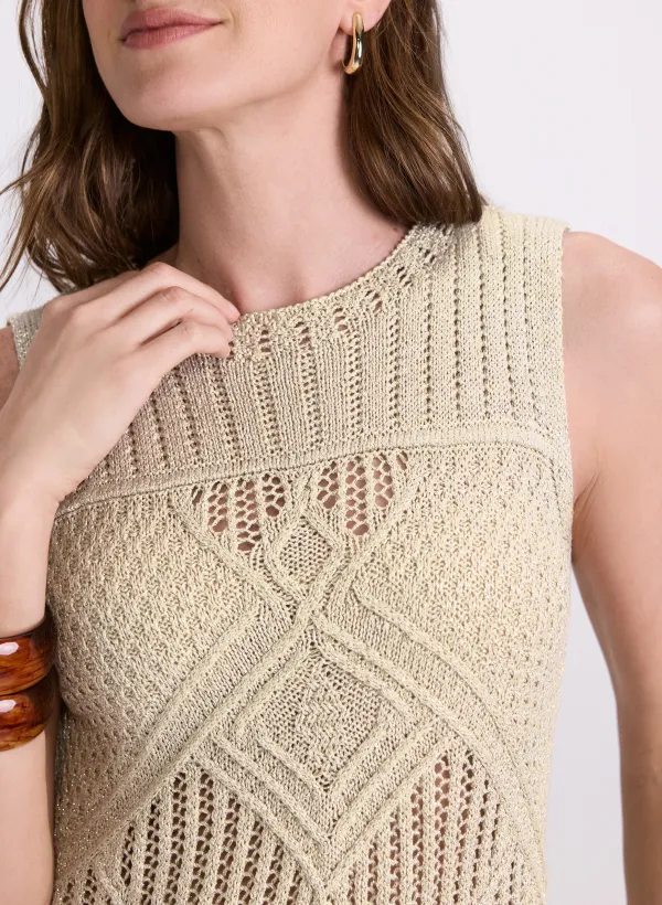 Lace-Up Knit Vest