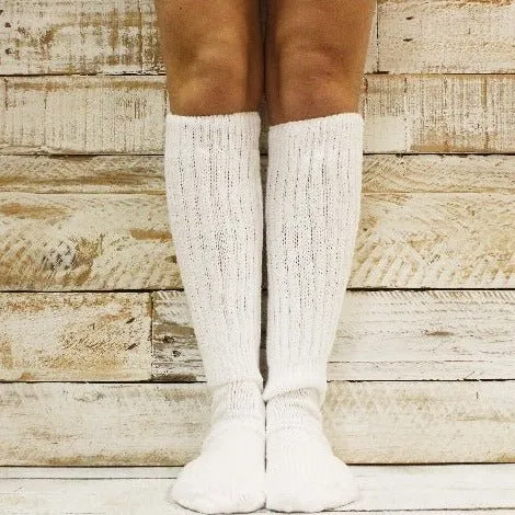 ULTIMATE  cotton  slouch socks women - white