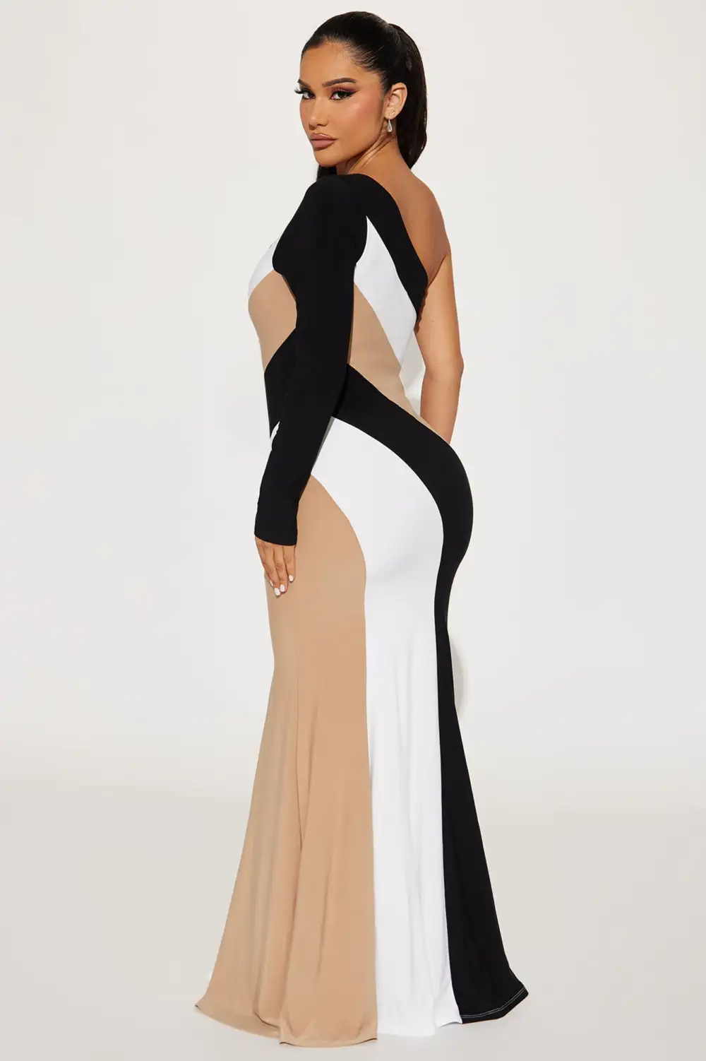 Phoebe Striped Maxi Dress - Black/combo