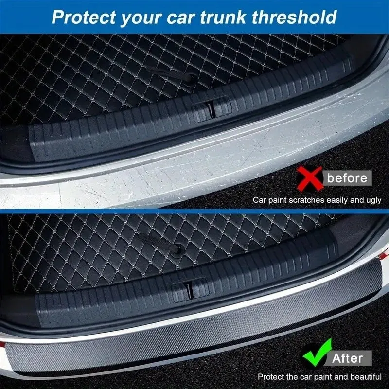 Car 3D Carbon Fiber Door Sill Protector Strip