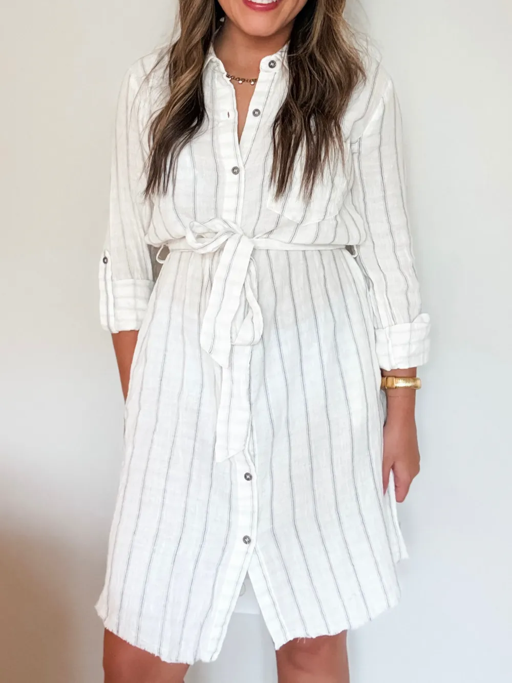 Gauze Shirt Dress