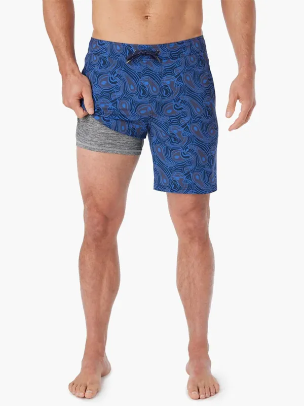 Men's Navy Ocean Beach Shorts