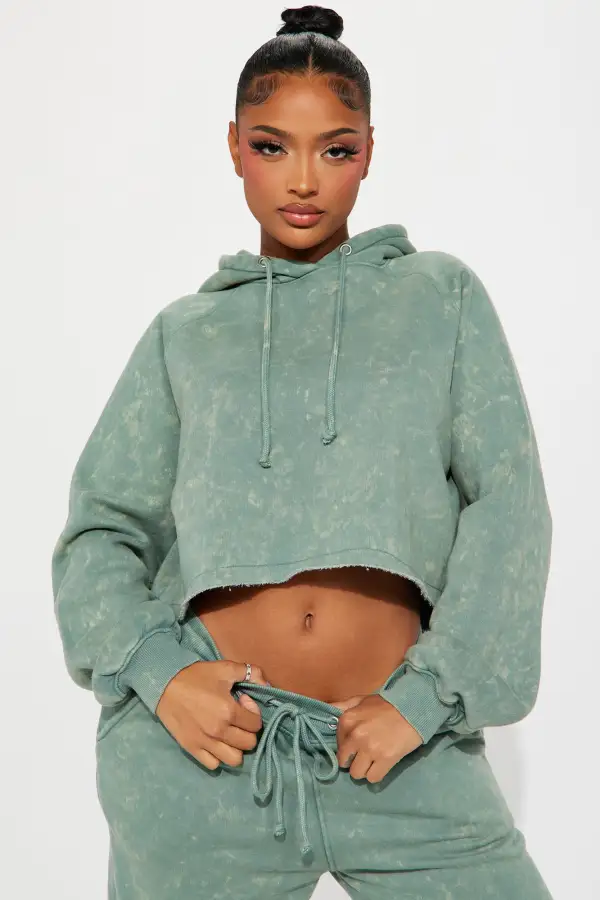 My Time Mineral Wash Jogger Set - Sage