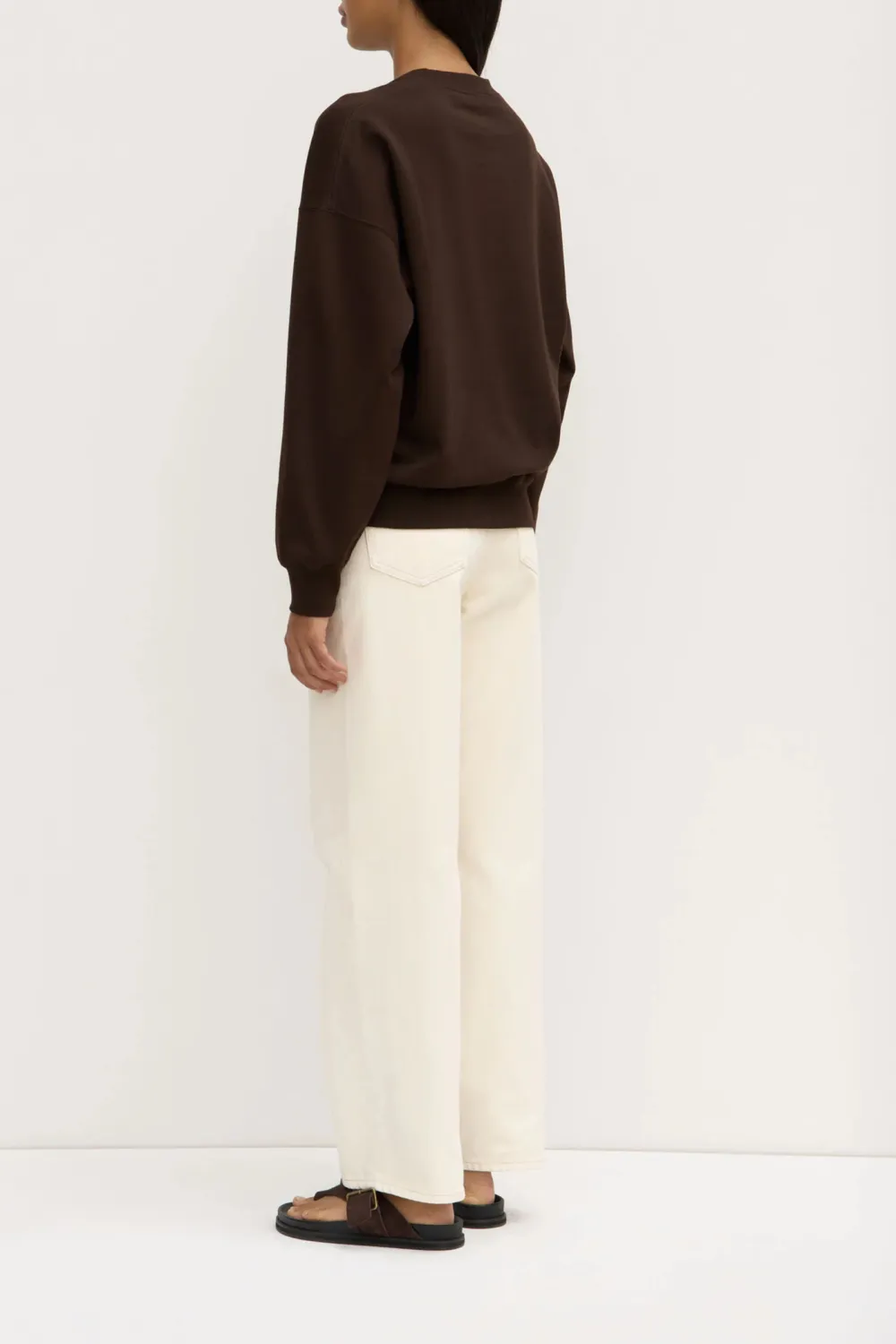 Ribbed Mouth Solid Color T-Shirt