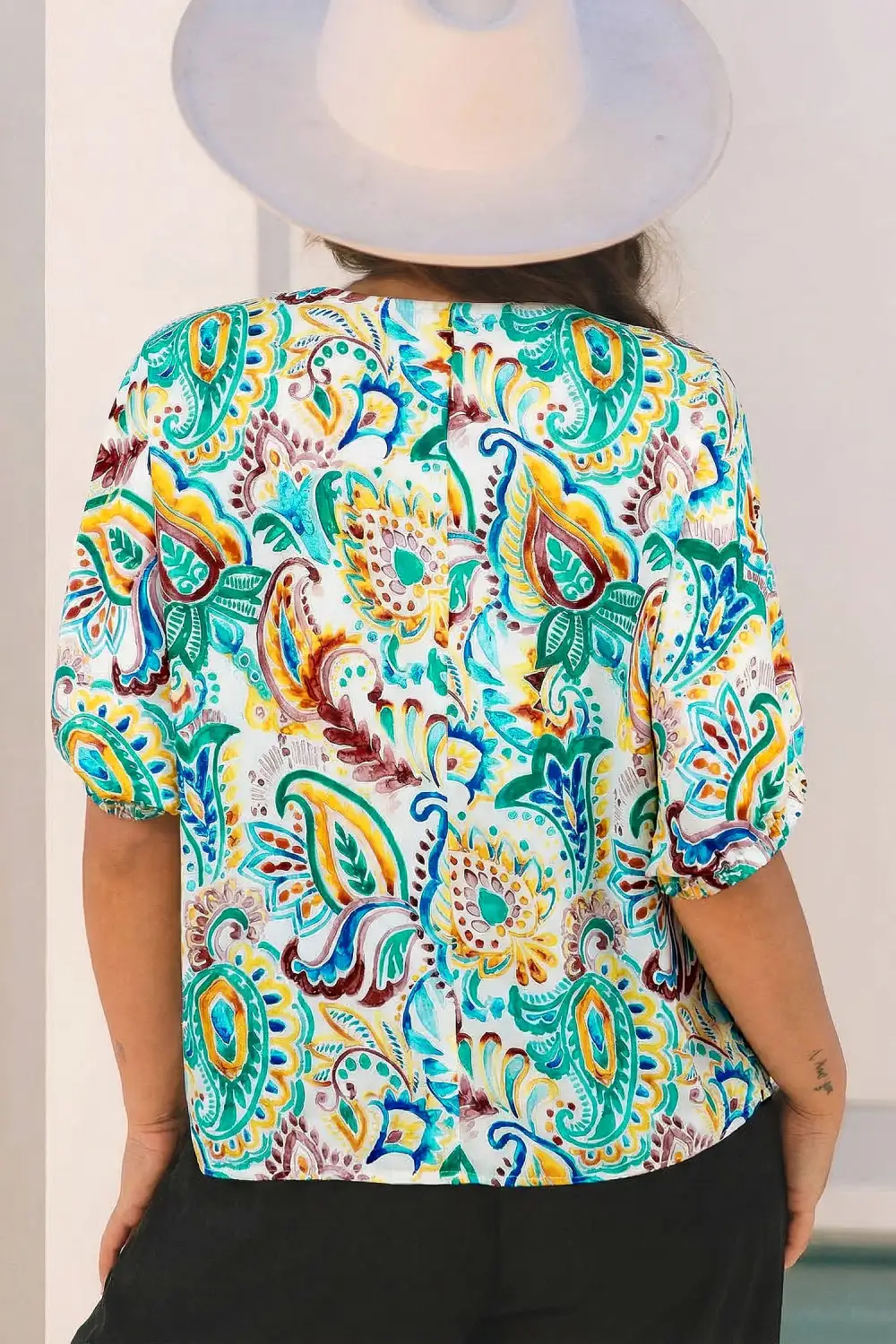 Airy Floral Puff Sleeve Blouse