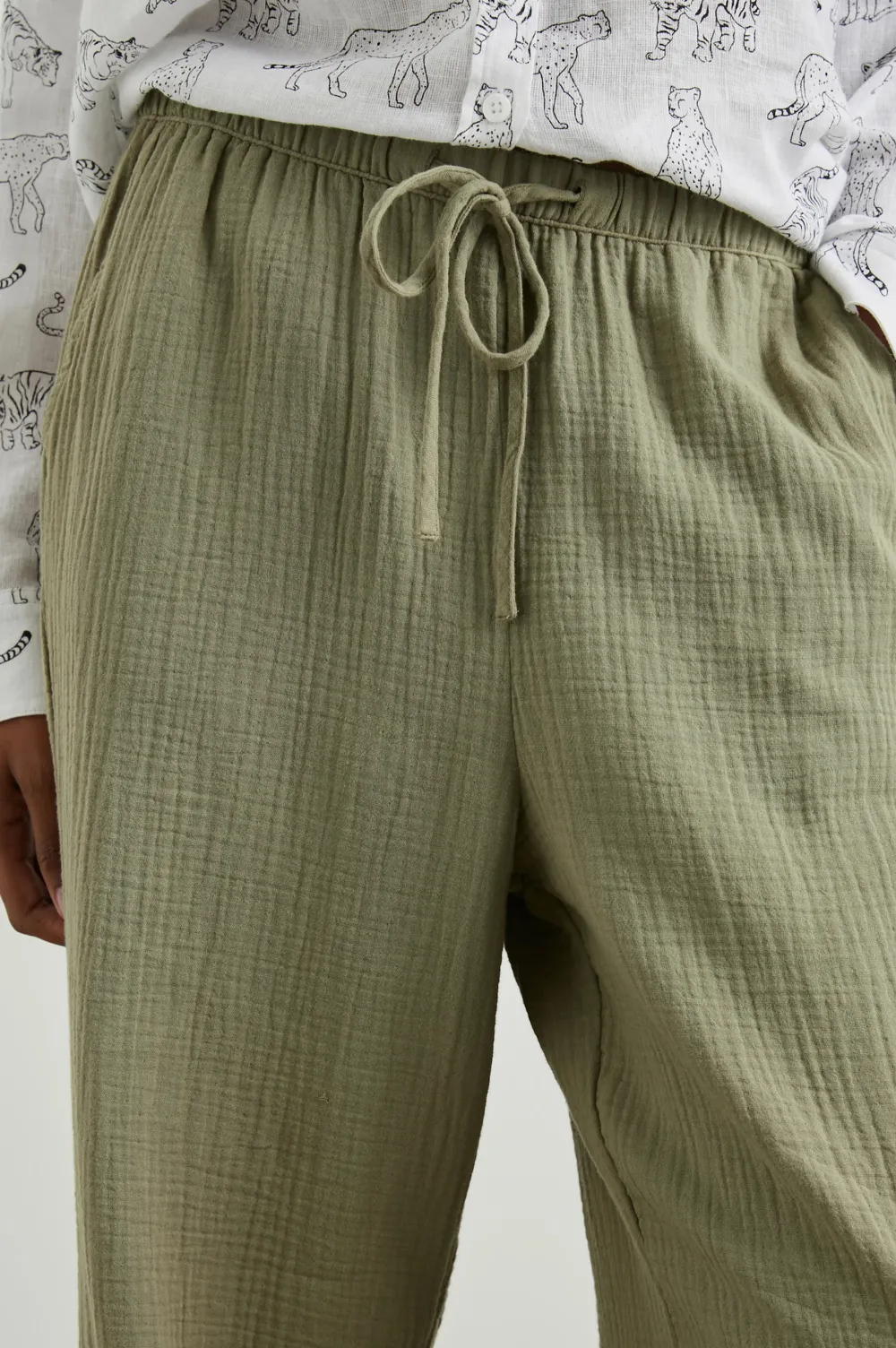 Fine-Striped Linen Wide-Leg Pants