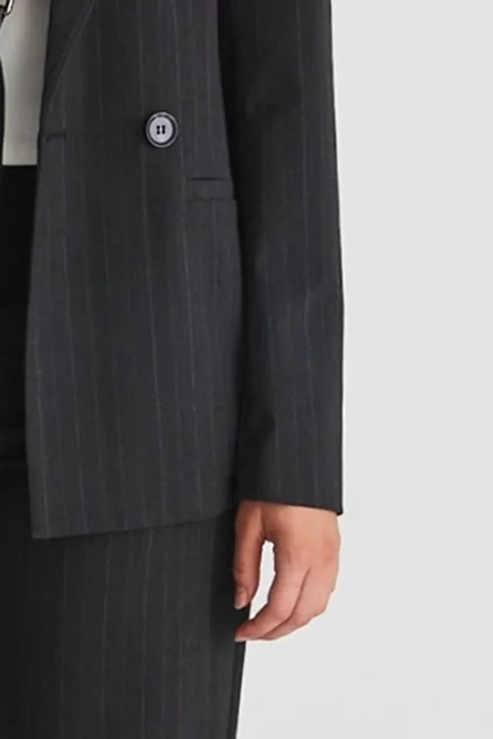 Black Structured Short - Sleeve Blazer