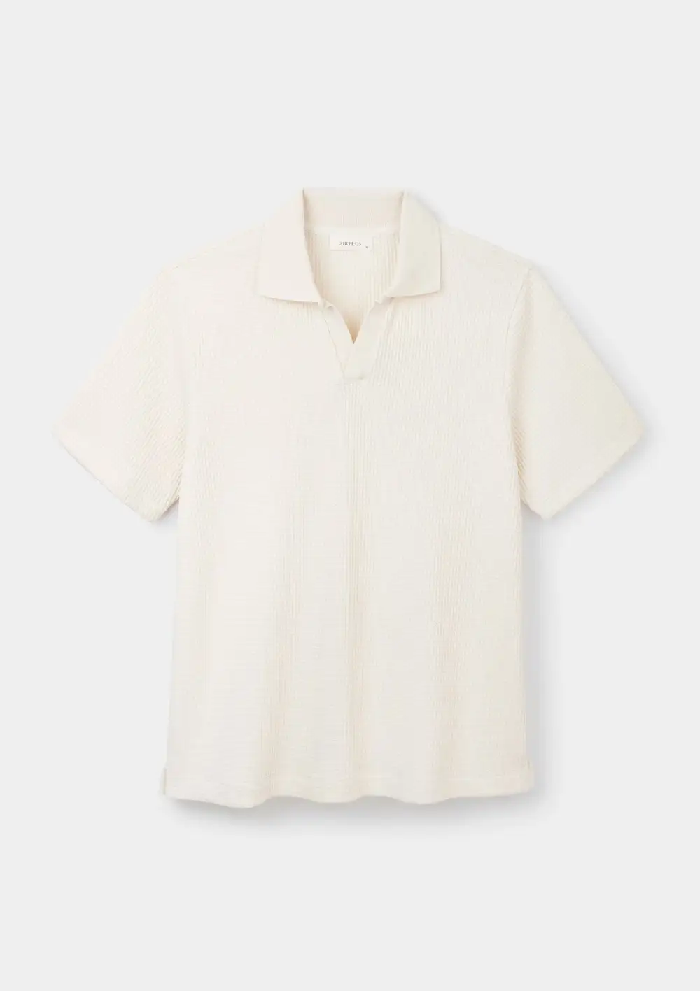 Cream Jersey Waffle Resort Polo