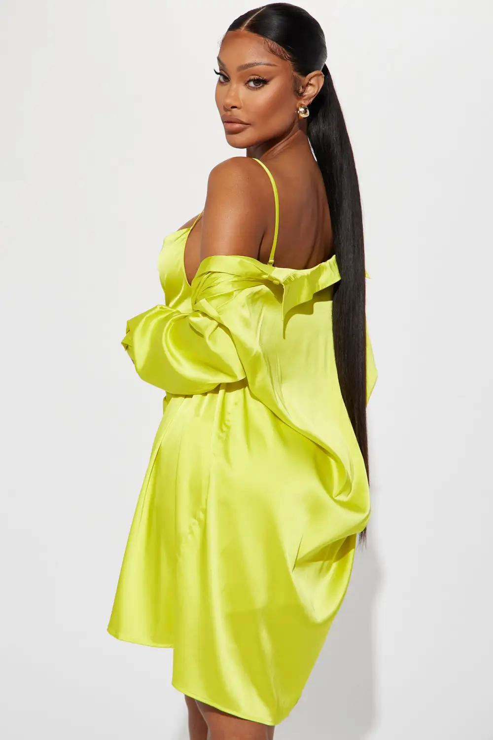 Stella Mini Dress Set - Neon Yellow