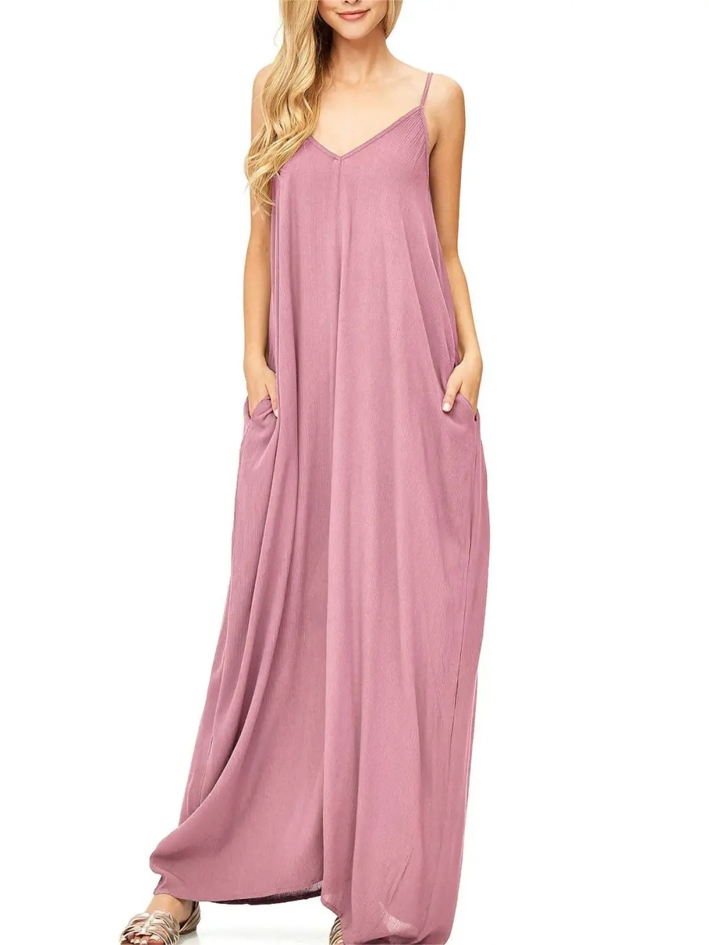 Red Sleeveless Maxi Dress