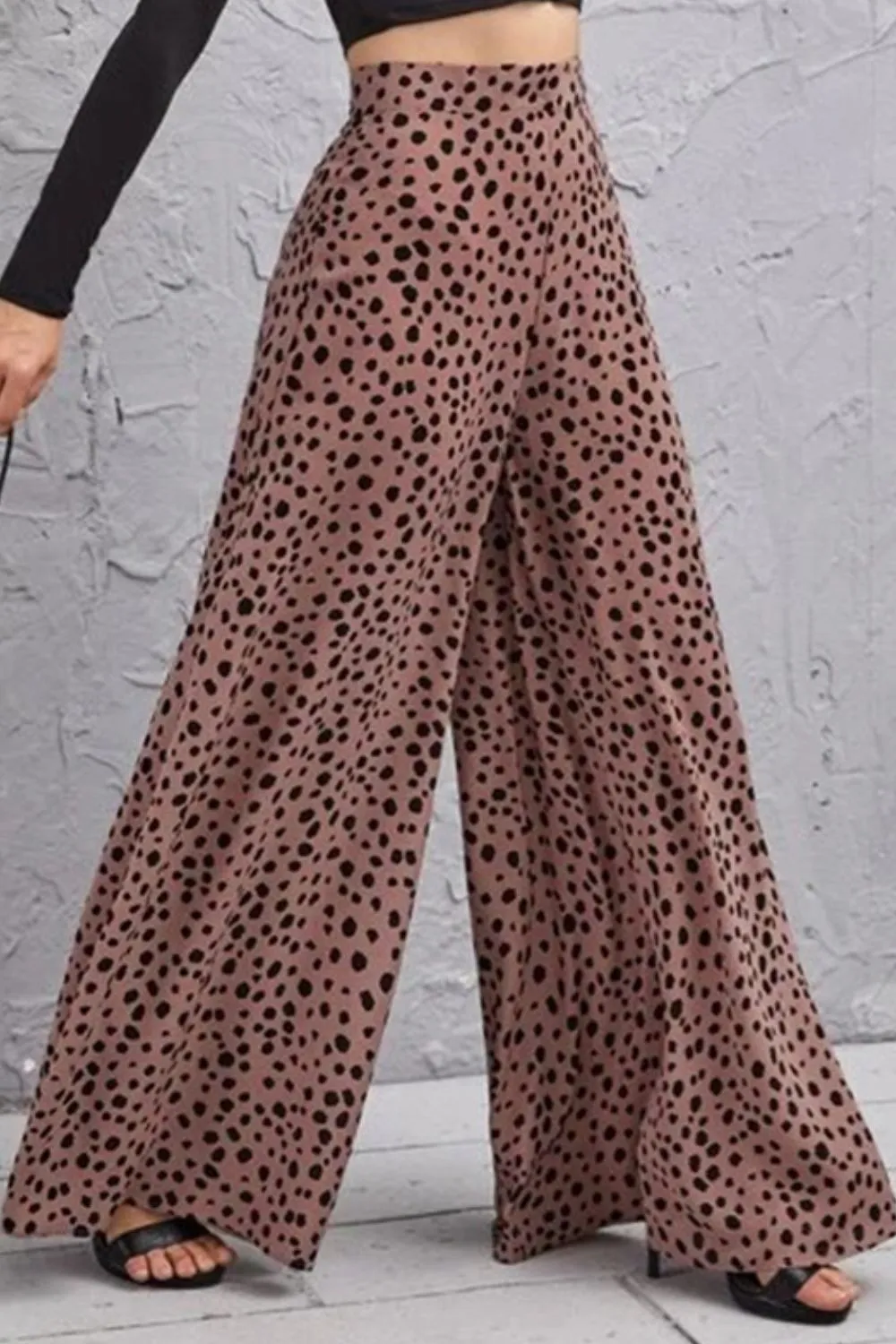 Relaxed High Waist Printed Bottoms