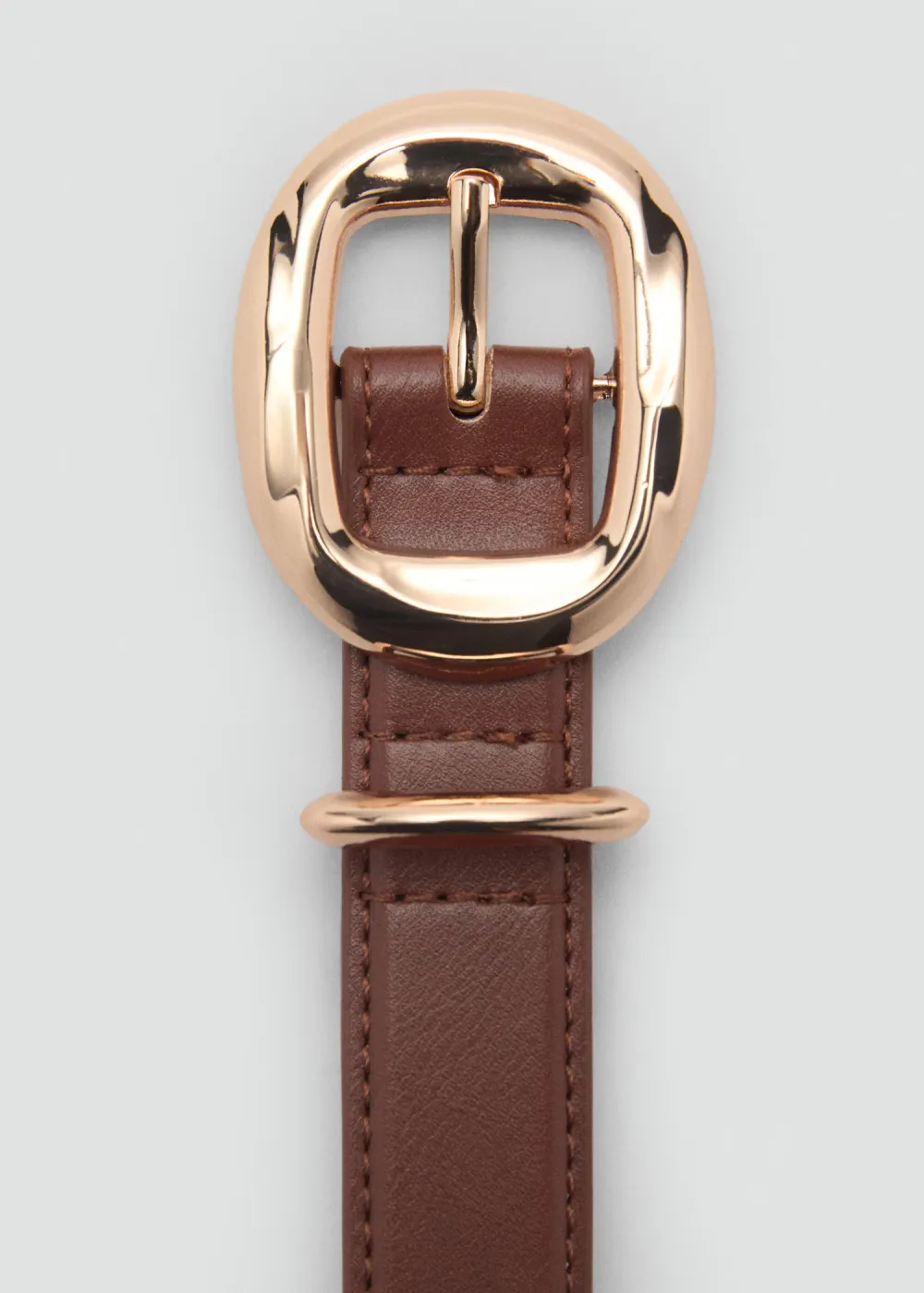 Casual Style Plain Rounded  Buckle Belts